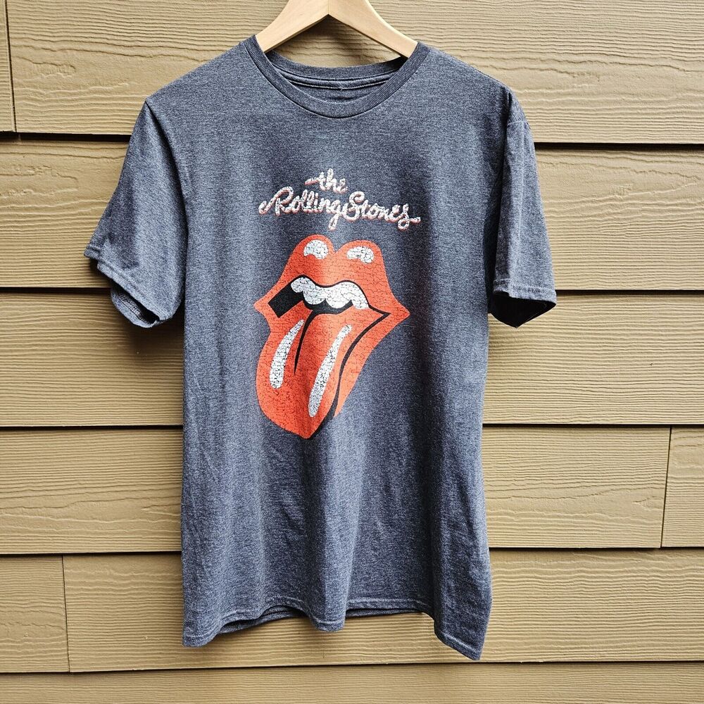 The Rolling Stones Mens Tee sz Medium Gray T-SHIRT